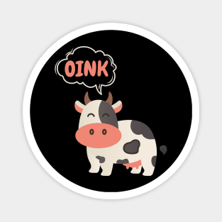 cow says oink Magnet